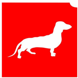 4x4cm Csillámtetoválás sablon 15 Tacskó kutya