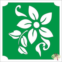  5x5 cm-es Csillámtetoválás sablon - Virág 269 - mkbazar