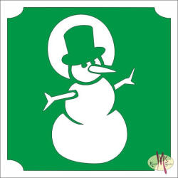  5x5 cm-es Csillámtetoválás sablon -Hóember 194 - mkbazar