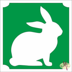  5x5 cm-es Csillámtetoválás sablon - Nyúl 115 - mkbazar