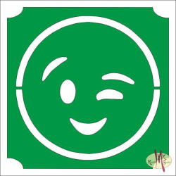 5x5 cm-es Csillámtetoválás sablon - Emoji, Smiley 100
