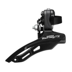 Shimano Schimbator fata Shimano Tourney Fd-Tz500-Ds6 triplu pentru 6 7 viteze pe spate Down Swing tragere de sus colier 28.6mm pentru 42T unghi Cs 66-69 Chainline 47.5mm (EFDTZ500DSTS6)
