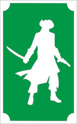  8x5 cm-es Csillámtetoválás sablon - Kalóz 59