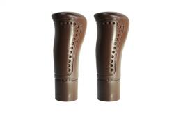 DSX Set 2 mansoane biciclete KRIS Ergo, PVC, 120mm, culoare maro (A747)