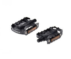 WMX Set 2 pedale Wellgo din plastic + metal pentru bicicleta, filet 9 16, culoare negru (AWR0061)