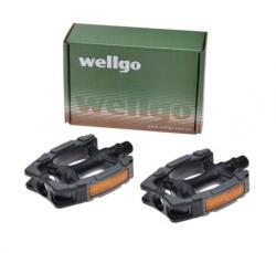 WMX Set 2 pedale Wellgo din plastic pentru bicicleta, filet 9 16, culoare negru (AWR0070)