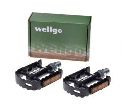 WMX Set 2 pedale Wellgo din aluminiu pentru bicicleta, filet 9 16, culoare negru (AWR0062)