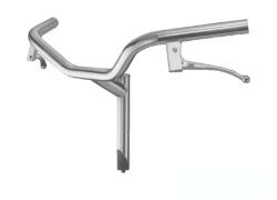 RMS Ghidon cursiera Tranz-X Oversize, aluminiu, latime 440mm, O31, 8, culoare negru, cu manete de frana (484000130RM)