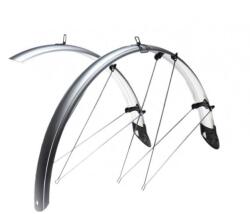 WMX Set aparatori noroi fata spate bicicleta 28 , latime 53 mm, material PVC, culoare argintiu (AWR2166)