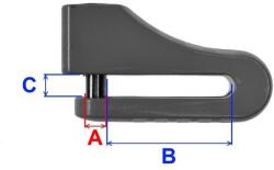 WMX Lacat pentru disc cu alarma, On Off, culoare rosu (AZ9061) - piese-biciclete