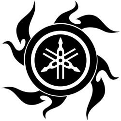 Yamaha lángok matrica