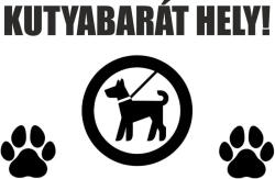  Kutyabarát hely matrica üzlet matrica