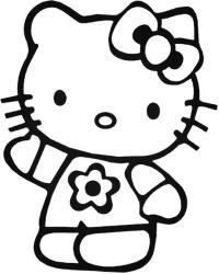  Hello Kitty virágos póló matrica