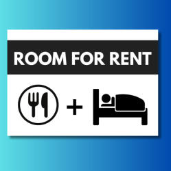  Rom for rent tábla egyszínű