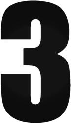  3-as szám matrica