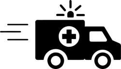  Mentőautó piktogram matrica