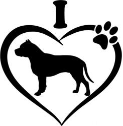  I Love Pitbull matrica