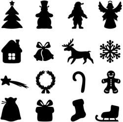  Karácsonyi díszek "20" szett Matrica (30 cm)