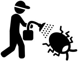  Permetező ember piktogram matrica