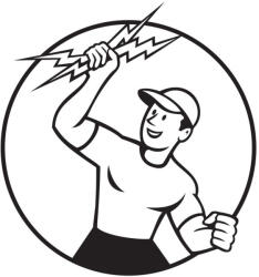  Villanyszerelő piktogram matrica