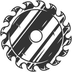  Díszes körfűrész piktogram matrica