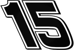  15-ös szám matrica