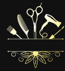  Prémium fodrászüzlet matrica egyedi névvel