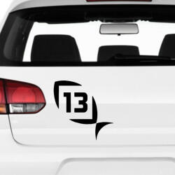  13-as szám Horgászat matrica