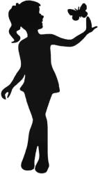  Kislány pillangóval matrica