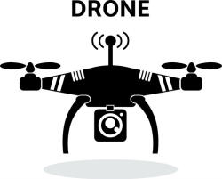  Kamerás drón piktogram matrica
