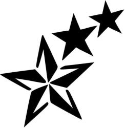  Csökkenő csillag - Szélvédő matrica