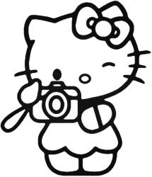  Hello Kitty matrica fényképezik