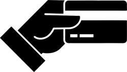  Fizethet kártyával piktogram matrica