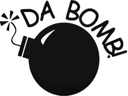  DA BOMB! Felirat - Szélvédő matrica
