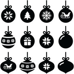  Karácsonyi díszek "9" szett Matrica (30 cm)