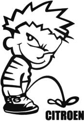  Calvin pisil Citroen - Szélvédő matrica