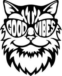 Good Vibes macska matrica