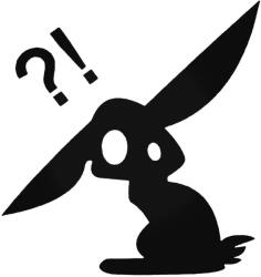 Kérdő nyuszika matrica