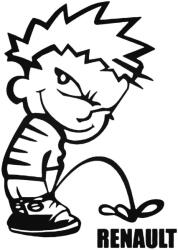  Calvin pisil Renault - Szélvédő matrica