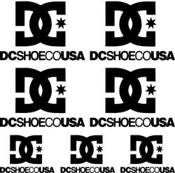  DC SHOE CO USA szponzor matrica szett