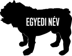  Egyedi neves Angol bulldog matrica