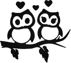  Szerelmes Baglyok matrica