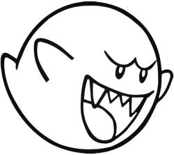  Super Mario nagy szellem "1" matrica