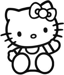 Integető Hello Kitty matrica