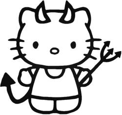  Hello Kitty matrica ördög