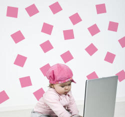  Négyzet szett gyerekszoba matrica 20 db