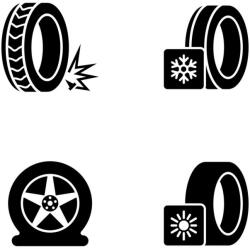  Autó gumis piktogram matrica