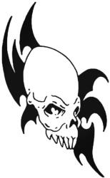  Koponya tetoválás "1" Autómatrica