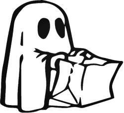  Halloween kicsi szellem matrica