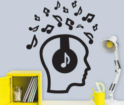  Zenehallgatós gyerekszoba matrica